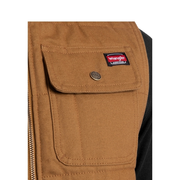 Wrangler Workwear Men's Quilted Duck Work Vest - Picture 7 of 10